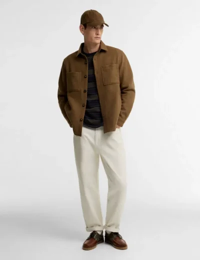 Barbour Marltown Wool-Blend Overshirt | Sandstone