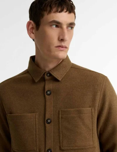 Barbour Marltown Wool-Blend Overshirt | Sandstone