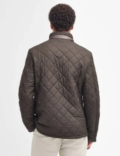 Barbour Mens Powell Quilted Jacket | Olive