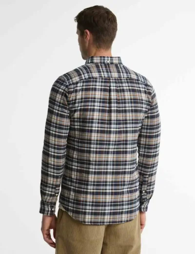 Barbour Northfell Tailored Long-Sleeved Shirt | Navy