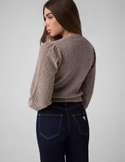 Guess Joanna Crew Neck Sweater | Brown