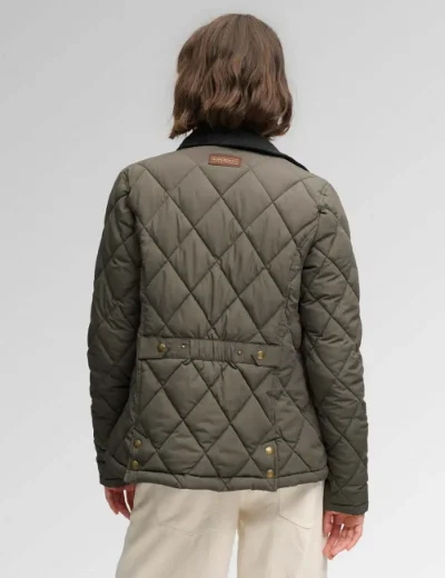Picture of Superdry Womens Cord Trimmed Liner Jacket | KhakI