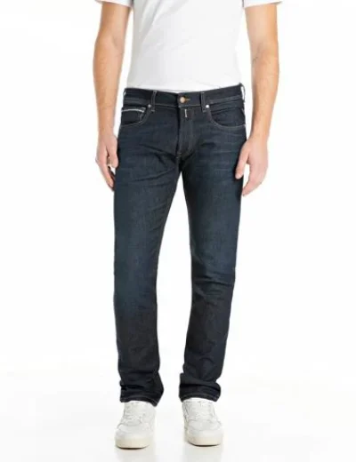 Replay Mens Grover DNA Straight-Fit Jean | Dark Blue