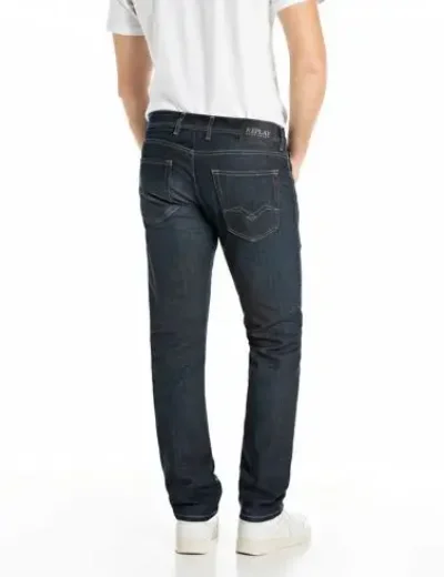 Replay Mens Grover DNA Straight-Fit Jean | Dark Blue