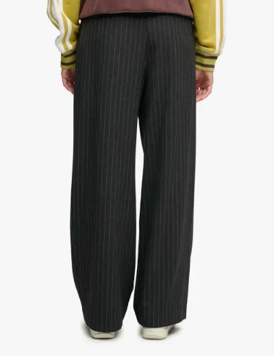 Superdry Womens Mid Rise Pinstripe Trouser / Charcoal 