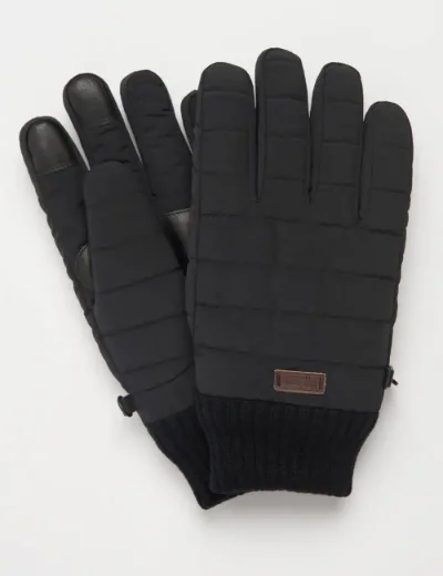 Barbour Banff Quilted Gloves | Black