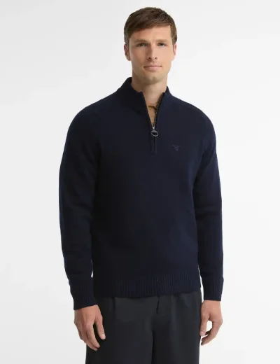 Barbour Newtown Half Zip Knit | Navy