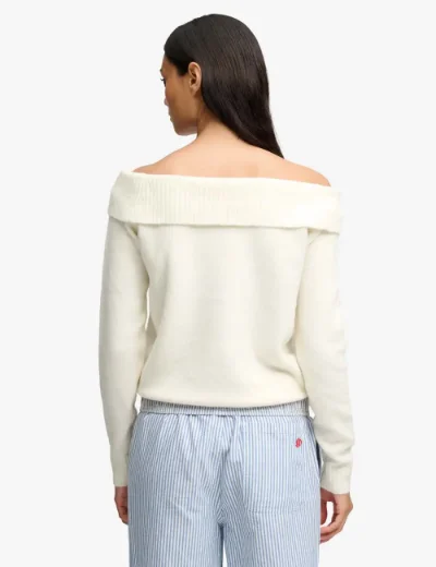 Superdry Bardot Knitted Jumper | Desert Bone Off White