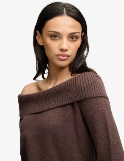 Superdry Bardot Knitted Jumper | Chestnut Brown