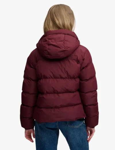 Superdry Hooded Sports Puffer Jacket | Port red
