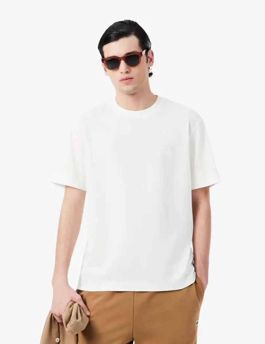 Lacoste Mens Pima Cotton Pique T-Shirt / White