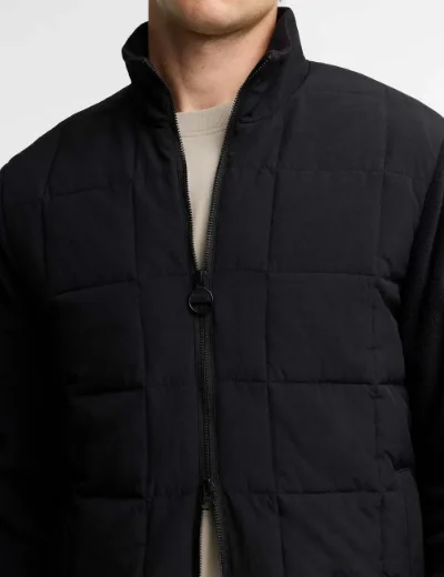 Barbour International Burnhope Quilted Sweatshirt | Black