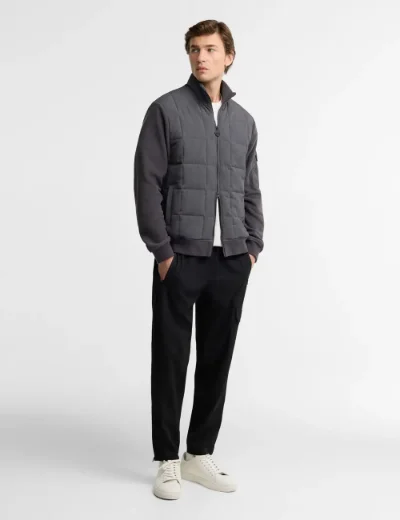 Barbour International Burnhope Quilted Sweatshirt | Ashphalt