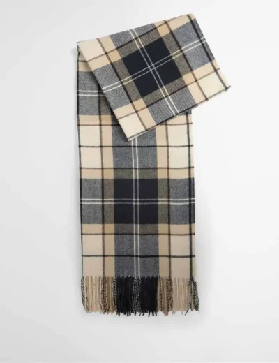Barbour Womens Hailes Tartan Scarf | Light Birchwood Tartan