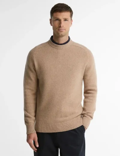 Picture of Barbour Newtown Crew Neck Jumper | Washed Stone