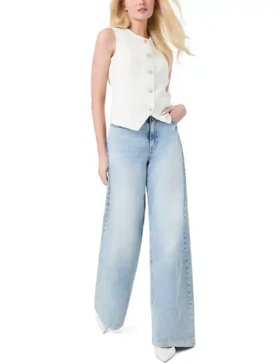 Guess Womens Jole Tweed Waistcoat | Off White