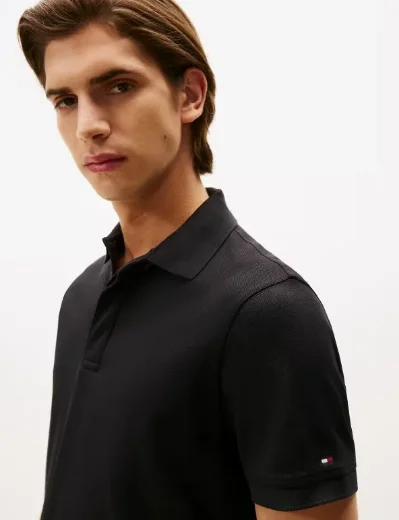Tommy Hilfiger Hidden Placket Reg Polo | Black